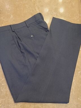 Perry Ellis Men's Soft Black Dress Pants, 32x32